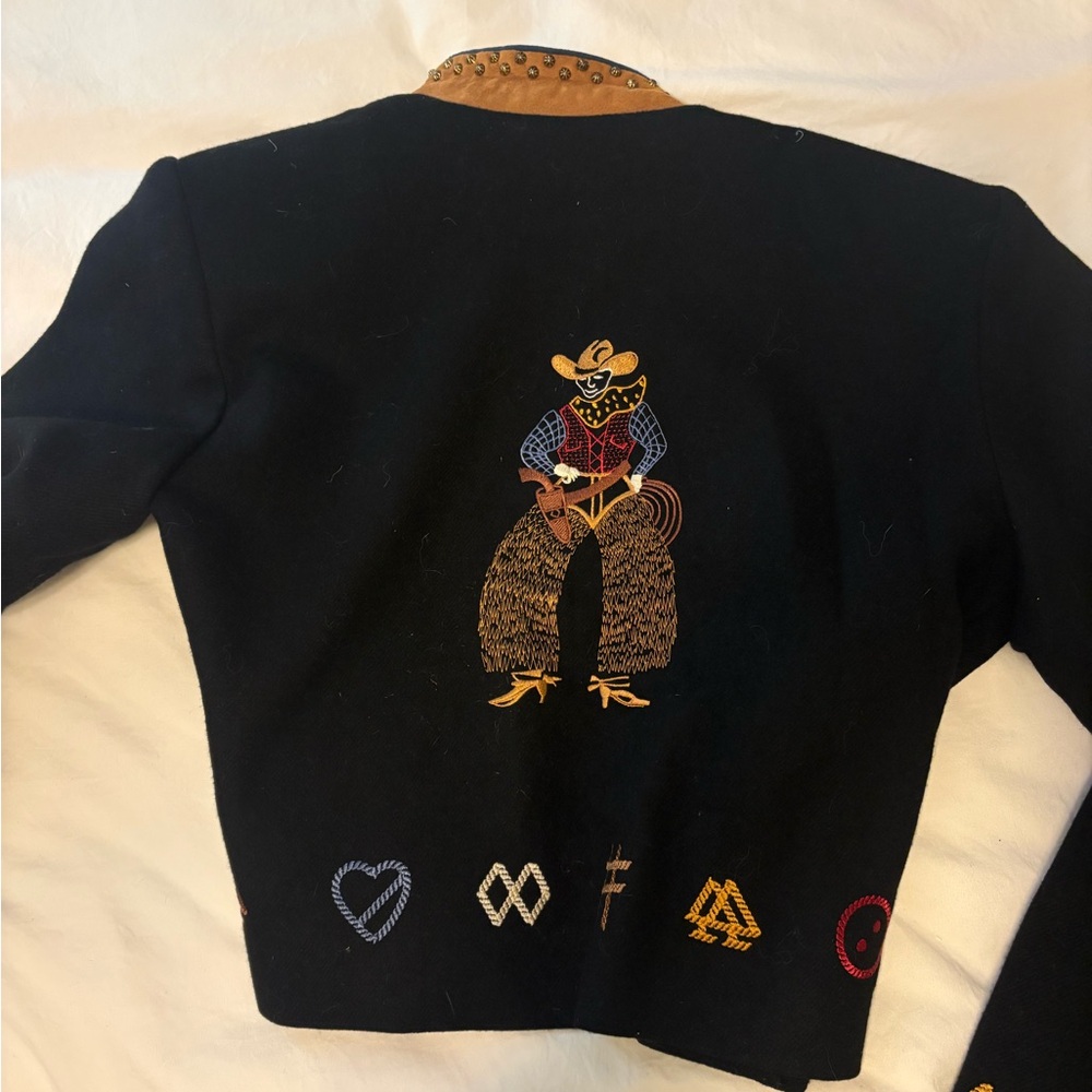 Western Embroidered Black Jacket